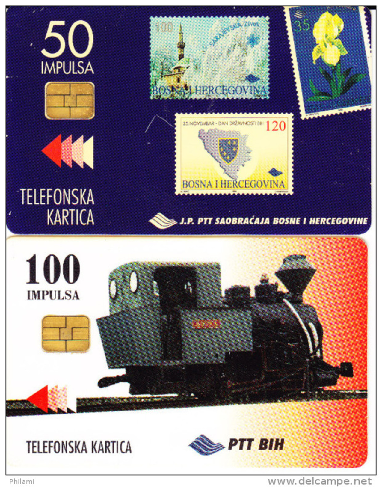 2 Télécartes Usagées Différentes. (CT47) - Bosnien