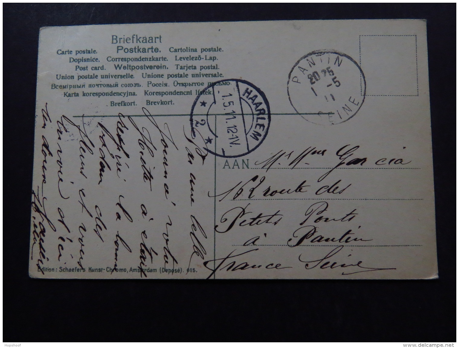 Postcard Netherlands Holland Omstreken Haarlem Hiacintenvelden Overveen 1912 - Zonder Classificatie
