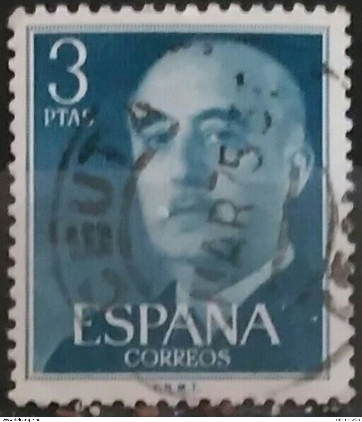 ESPAÑA 1955- 1956. FRANCO. FECHADOR CEUTA. USADO - USED. - Usados