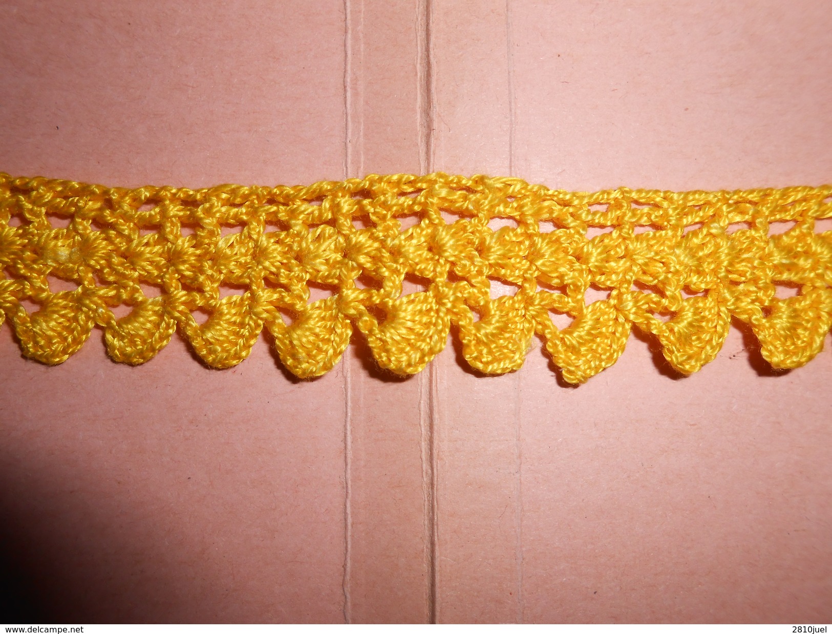 6 Mètres Galon Jaune Tricoté Au Crochet - Laces & Cloth