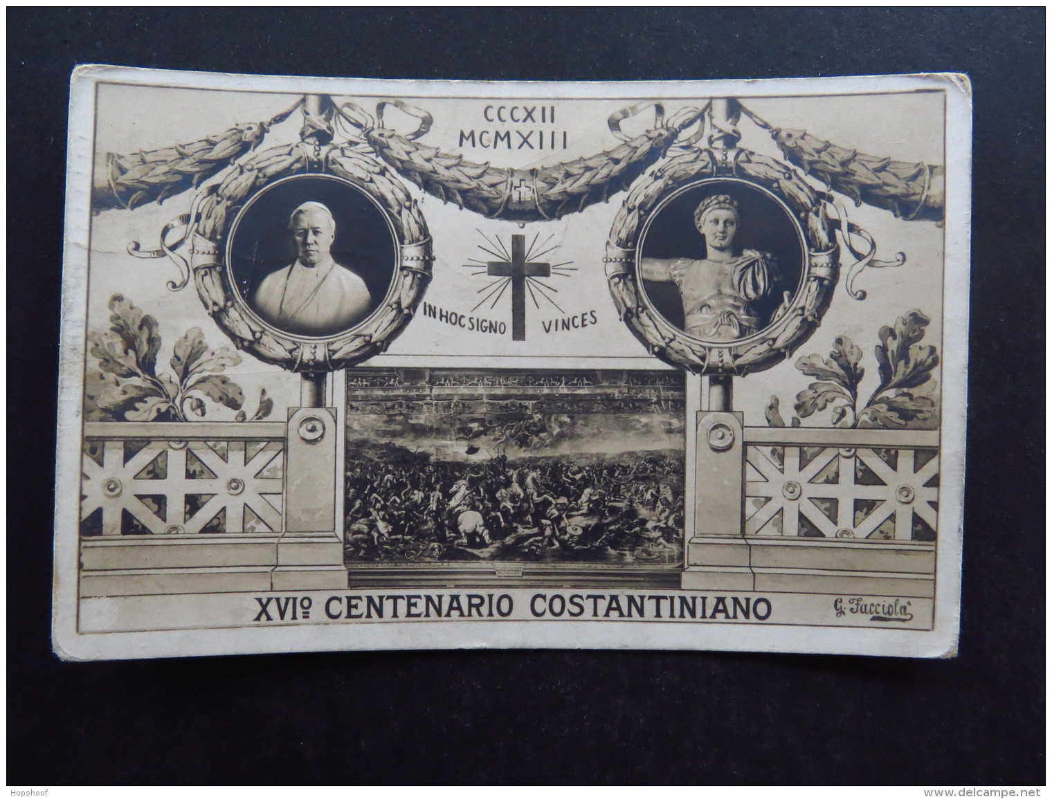 Postcard Cartolina Postale Italy Italia Centenario Costantiniano In Hoc Signo Vinces Roma Ferrovia 1913 - Zonder Classificatie