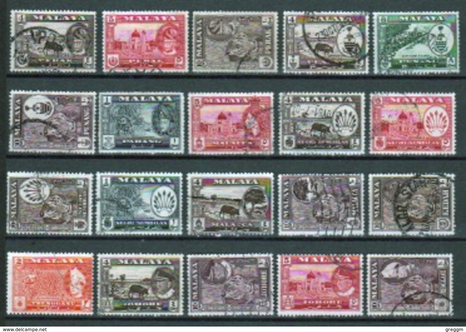 Malaysia Various States Small Selection Of Different Early Stamps. - Autres & Non Classés