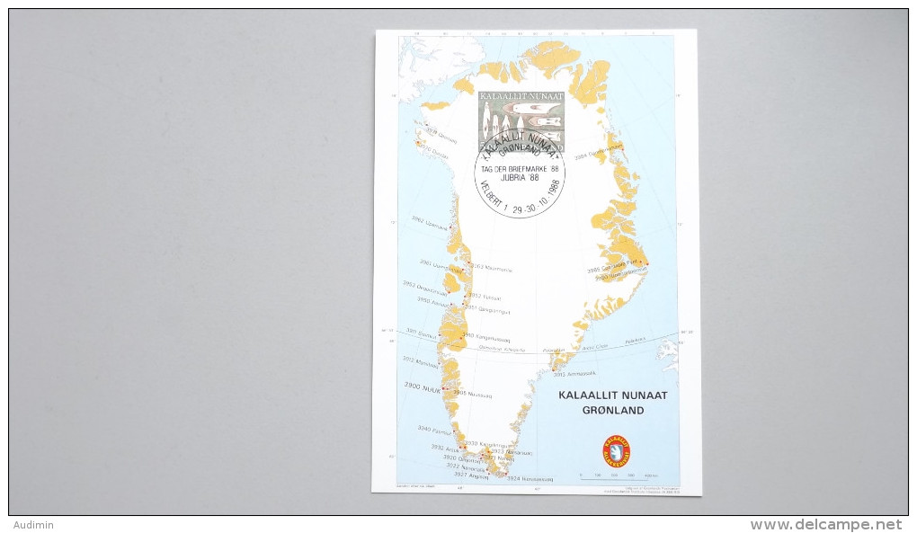 Grönland 187 Yt 175 Maximumkarte MK/CM, SST JUBRIA 1988, Harpunenspitzen - Maximumkaarten