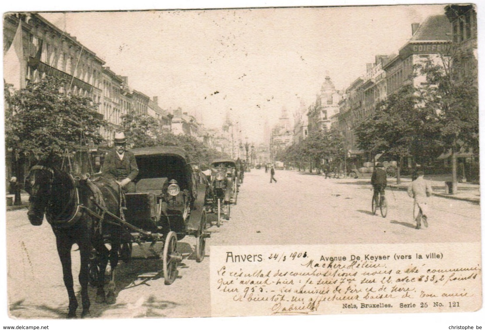 Antwerpen, Anvers, Avenue De Keyser, Vers La Ville, Attelage, Gespan (pk32117) - Antwerpen