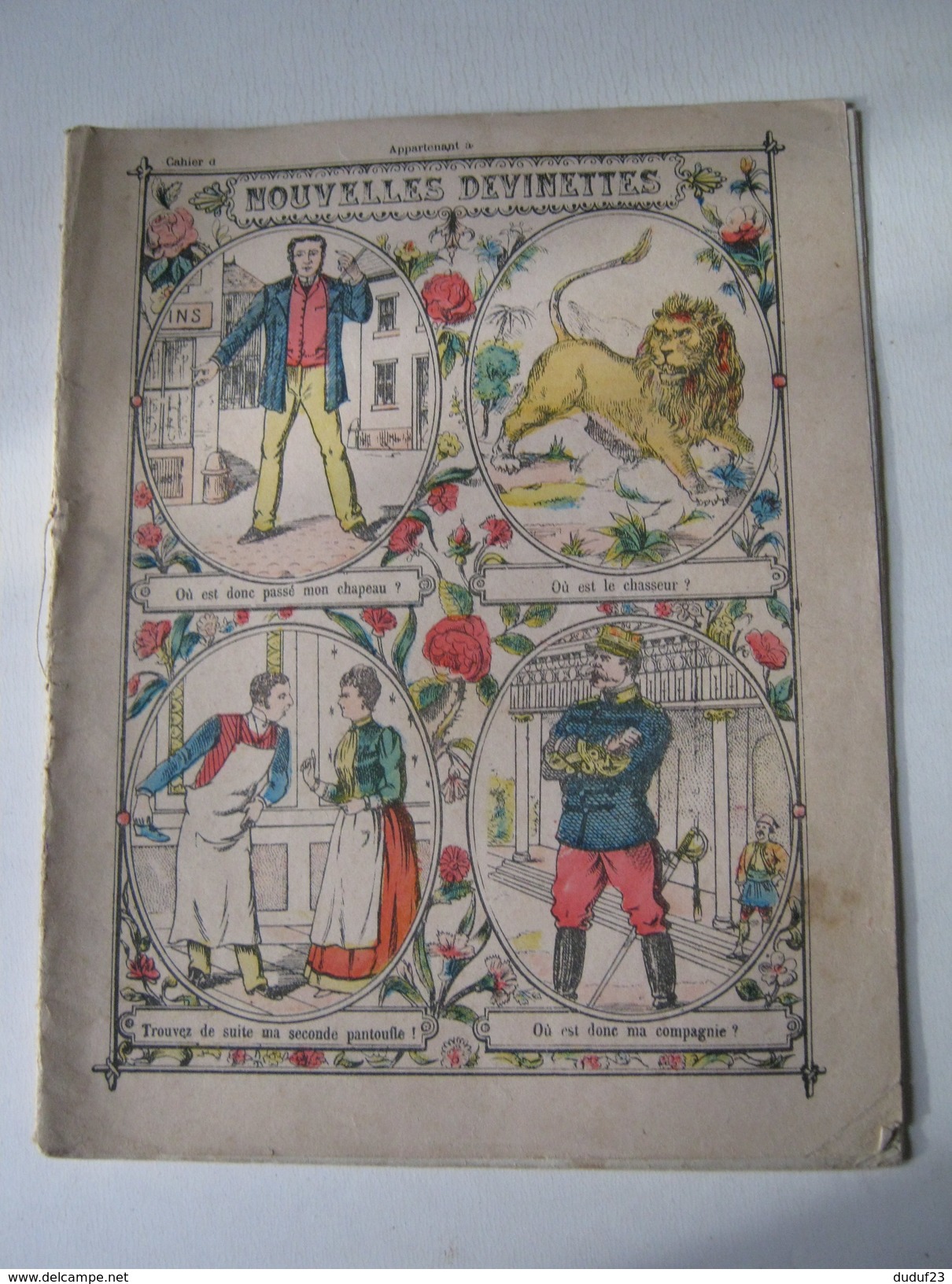 CAHIER ECOLE 1901 ENTIEREMENT ECRIT NOUVELLES DEVINETTES - RECREATIONS ENFANTINES : LA MAIN CHAUDE JEUX D'ENFANTS - Enfants