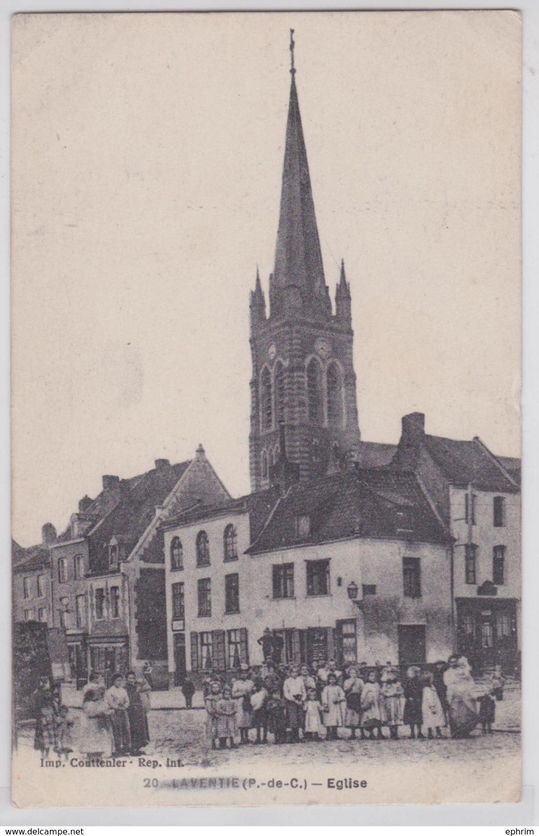 LAVENTIE - Eglise Animée - Field Post Office Censor 1917 - Laventie