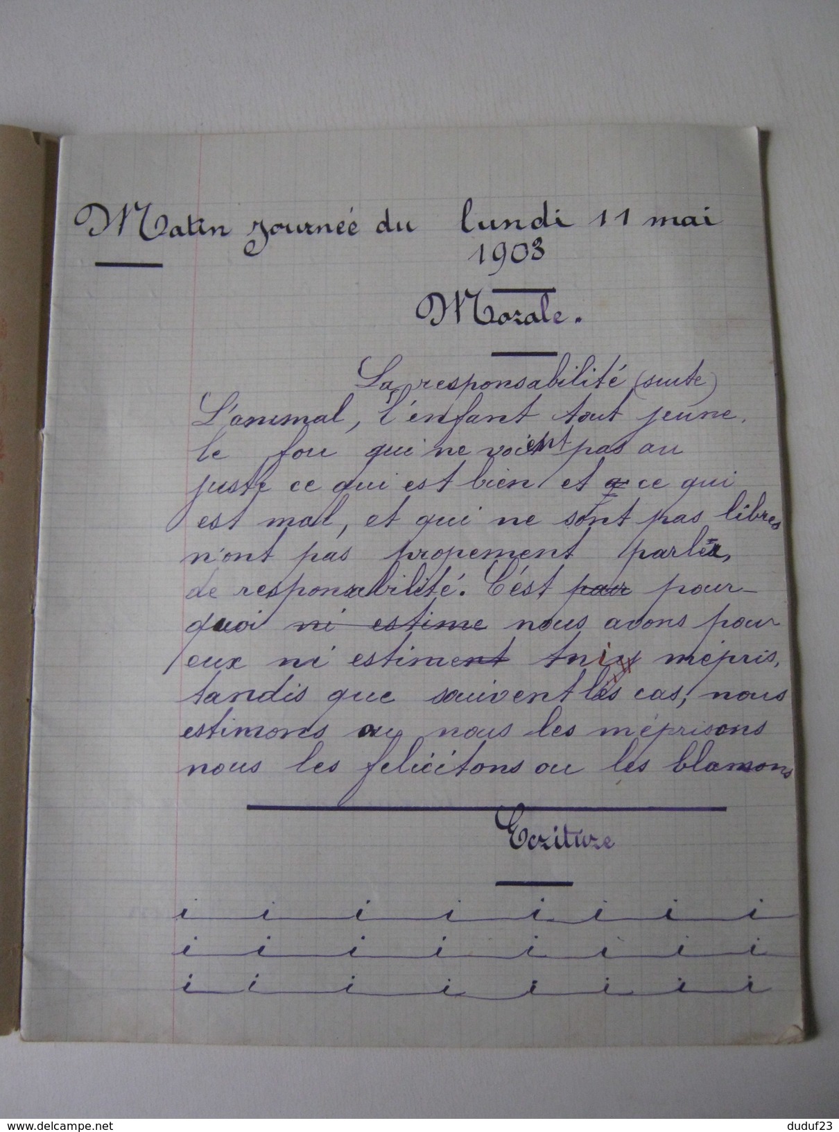 CAHIER ECOLE 1903 ENTIEREMENT ECRIT NOS GLOIRES NATIONALES GASTON DE FOIX A RAVENNE - Kids