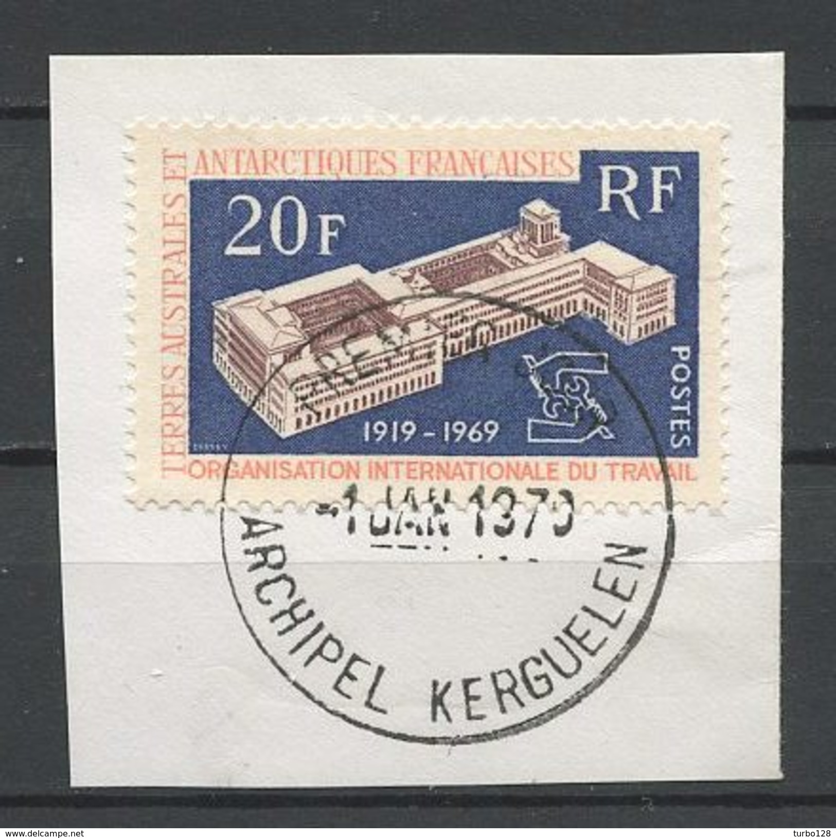 TAAF 1969 N° 32 Oblitéré Used Superbe Cote 15,50 &euro; OIT Organisation Internationale Du Travail - Used Stamps
