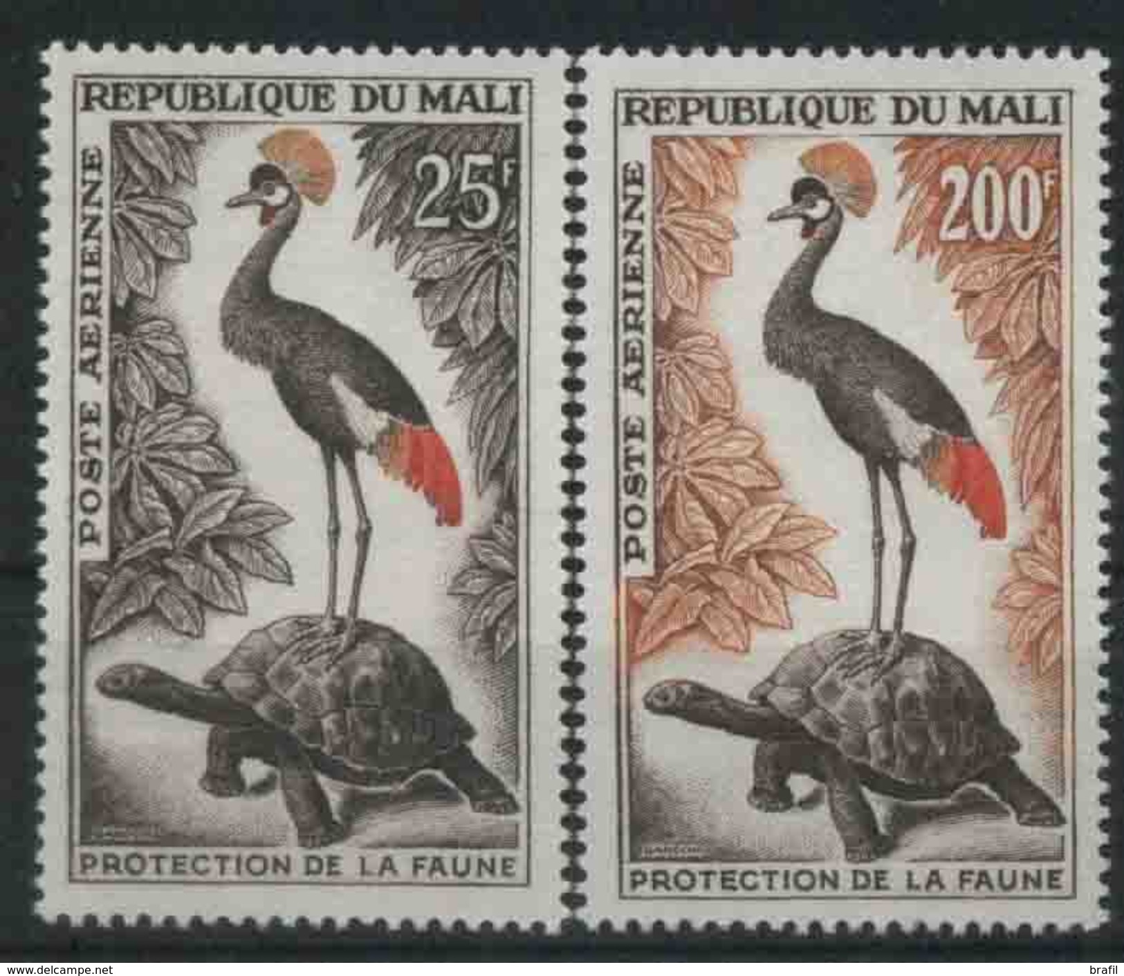 1963 Mali, Uccelli E Tartarughe Posta Aerea  , Serie Completa Nuova (**) - Mali (1959-...)