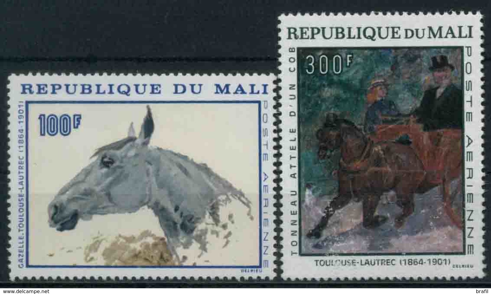 1967 Mali, Omaggio A Toulouse-Lautrec Posta Aerea  , Serie Completa Nuova (**) - Mali (1959-...)