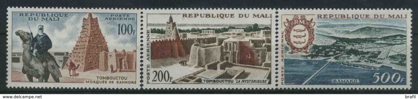 1961 Mali, Vedute Posta Aerea  , Serie Completa Nuova (**) - Mali (1959-...)