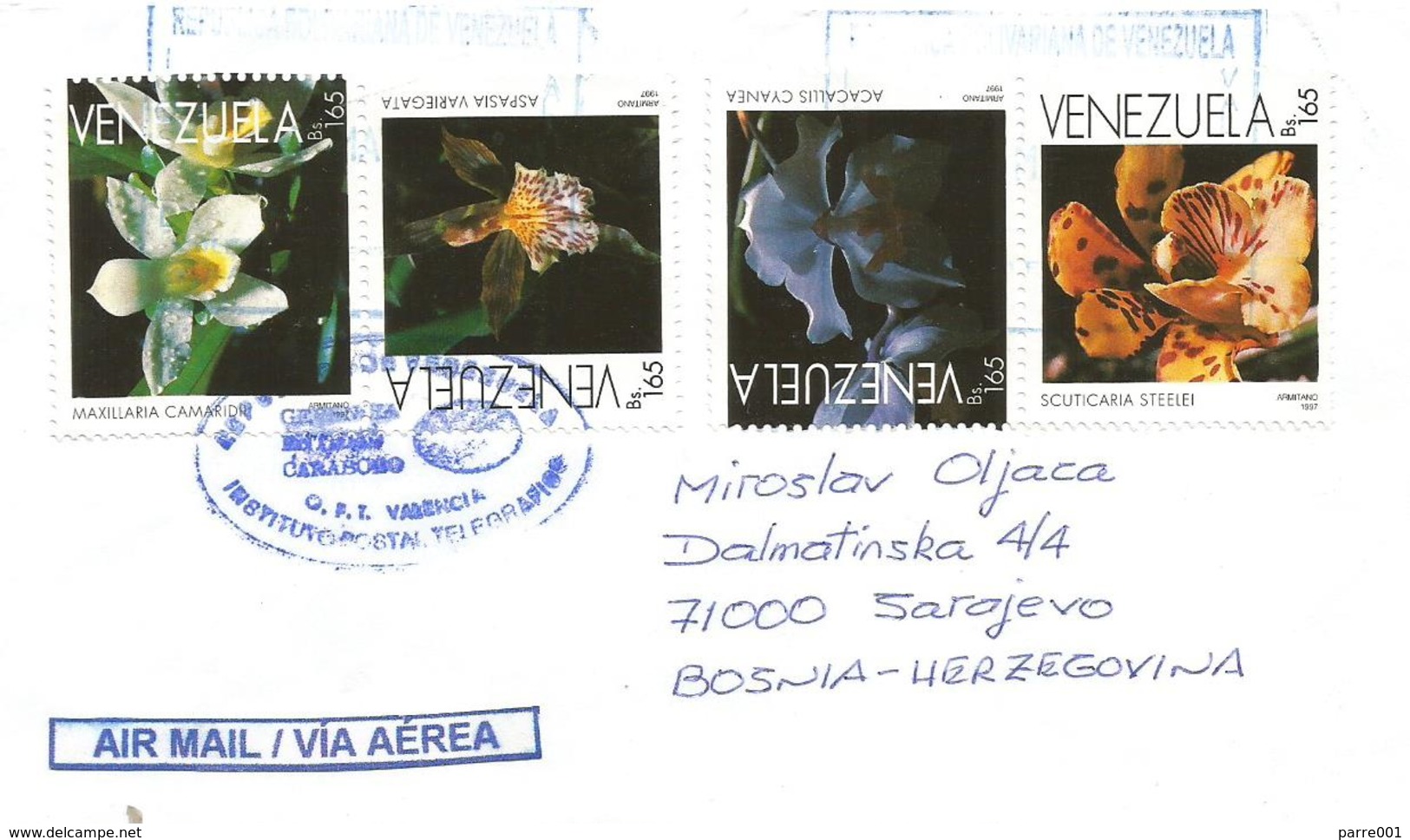 Venezuela 1998 Valencia Scuticare Acacallis Aspasia Maxillaria Orchid Cover - Venezuela