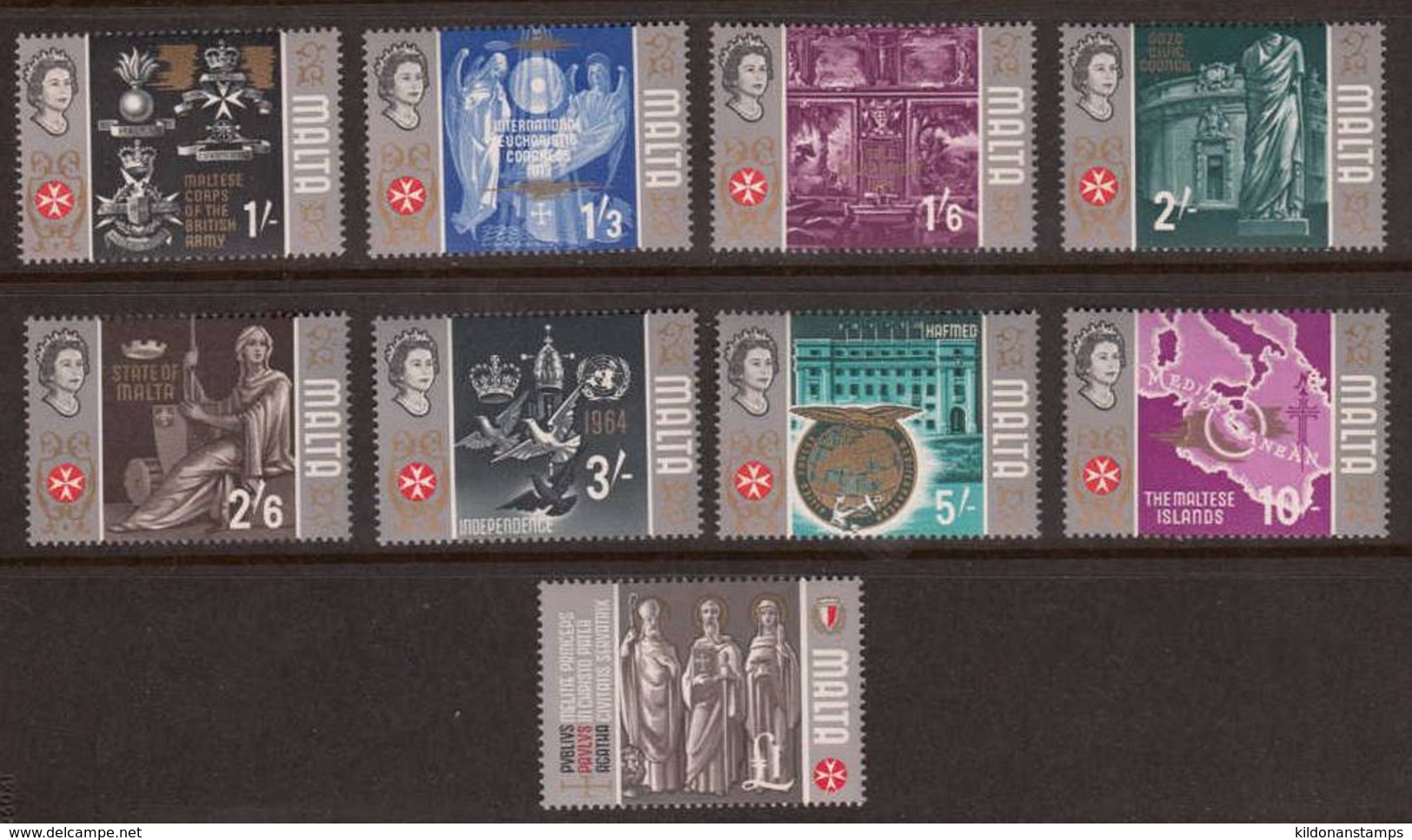 Malta 1965-70 Full Set, Mint No Hinge, Sc# 312-330, SG 330-348 - Malte