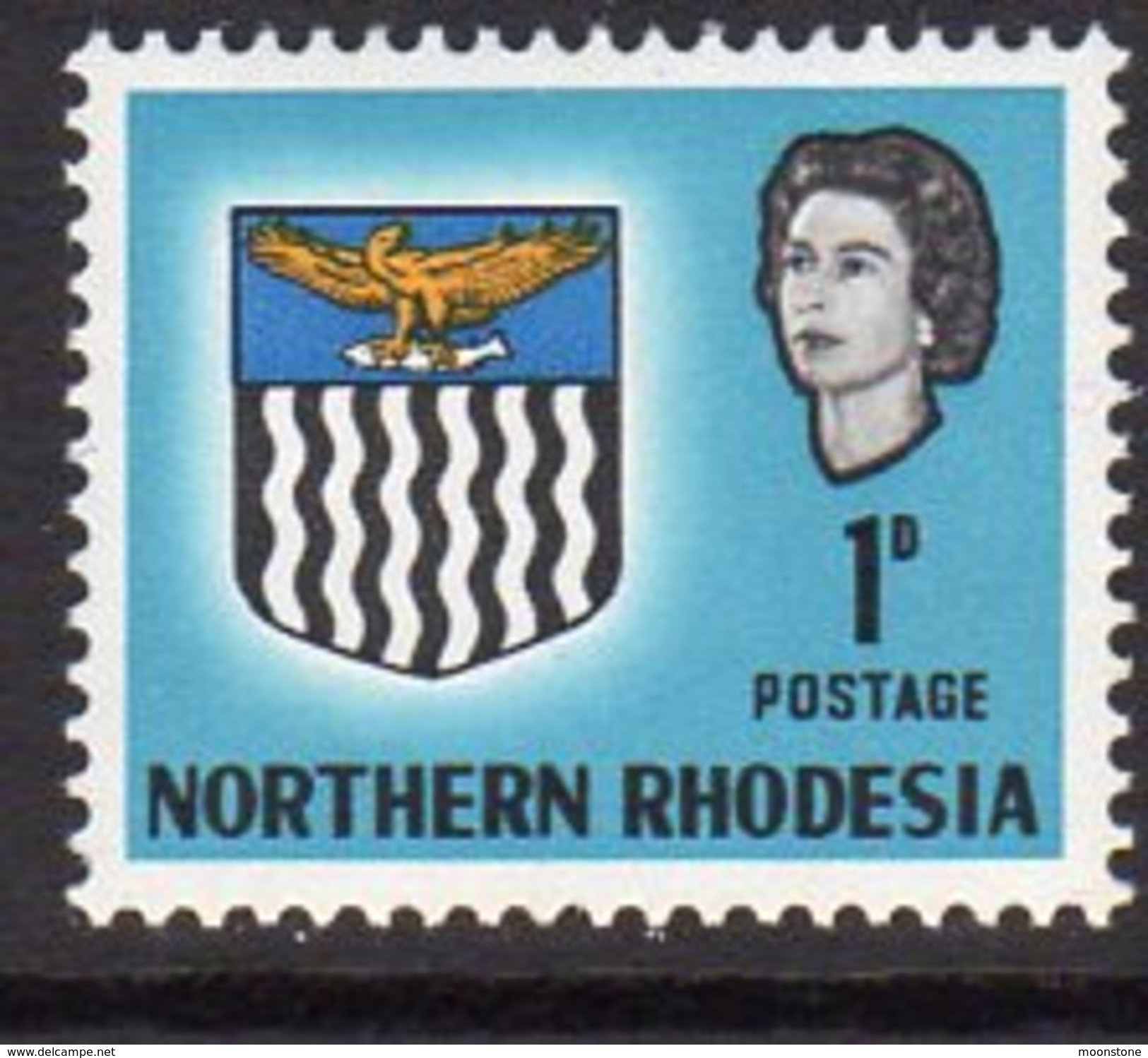 Northern Rhodesia QEII 1963 Coat Of Arms 1d Definitive, SG 76, MNH (BA) - Rhodésie Du Nord (...-1963)