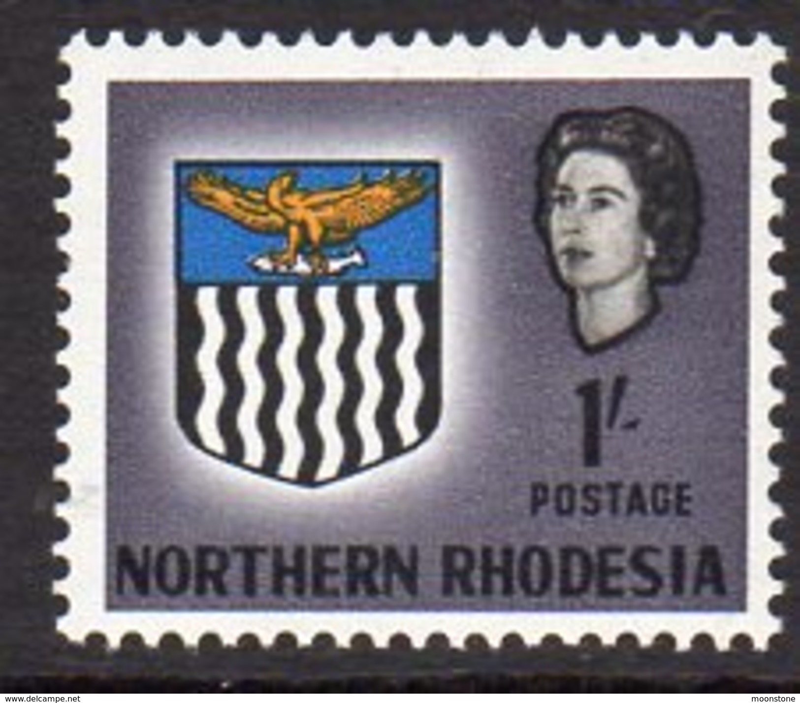 Northern Rhodesia QEII 1963 Coat Of Arms 1/- Definitive, SG 82, MNH (BA) - Rhodésie Du Nord (...-1963)