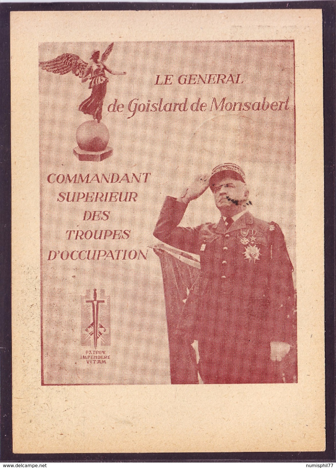 1946 - France Entier Postal De Goislard De Monsabert - 6Pf Rose Hitler En Cage - Autres & Non Classés