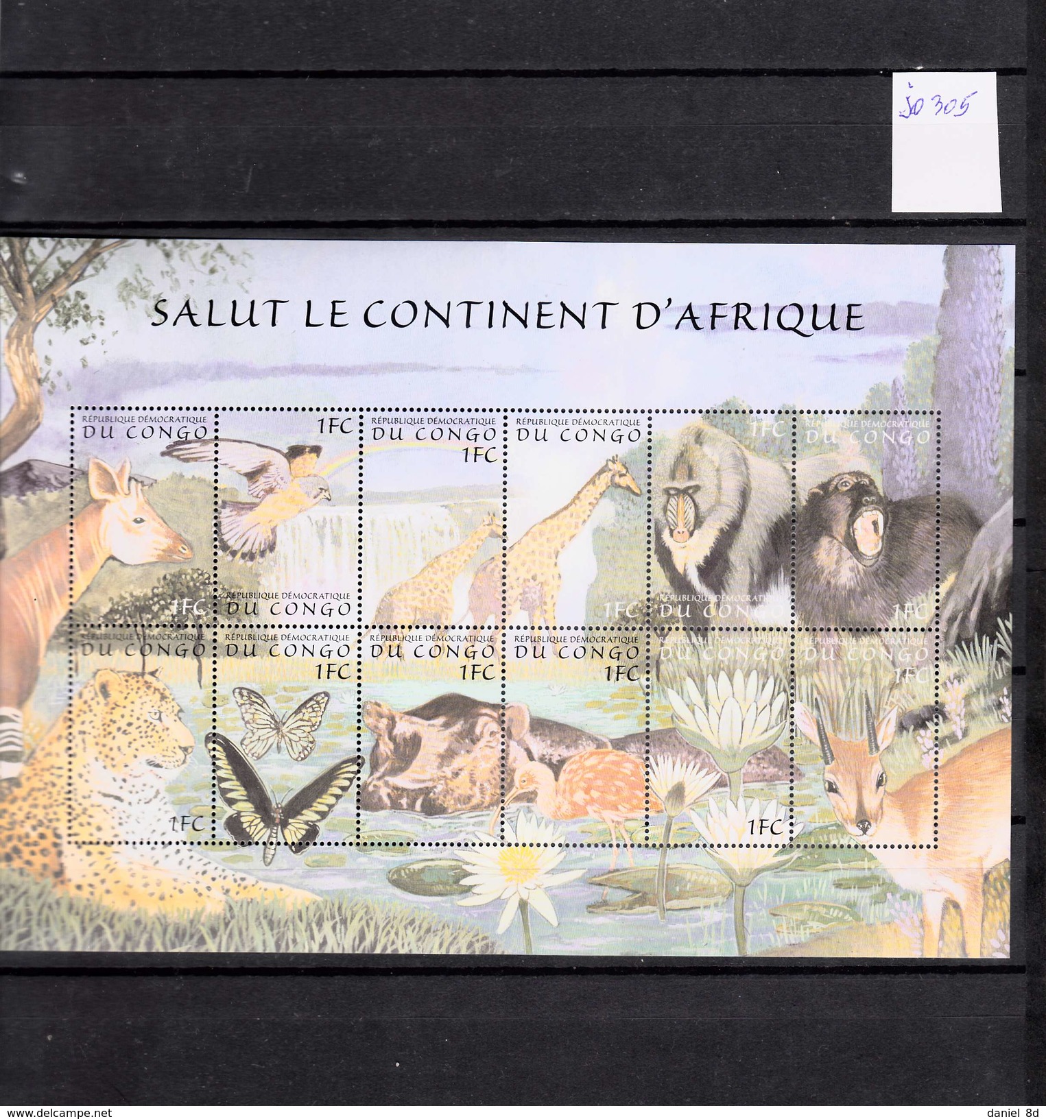 Congo  WWF, Wildlife,   MNH, J0305 - Unused Stamps
