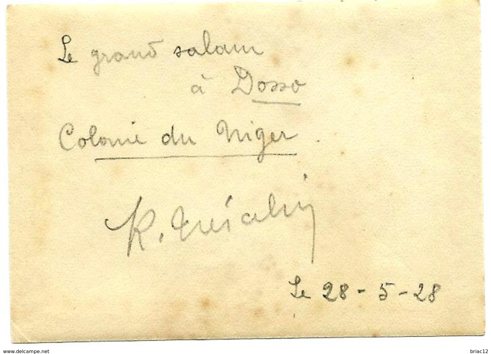 NIGER - Le Grand Salam à Dosso, Signée Et Datée  Du 28/05/1928 - Africa