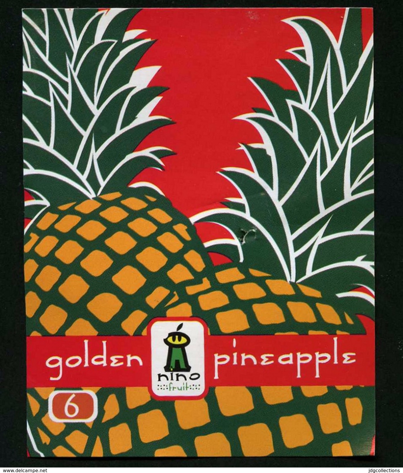 # PINEAPPLE NINO FRUIT GOLDEN 6 Fruit Tag Balise Etiqueta Anhanger Ananas Pina - Fruits & Vegetables