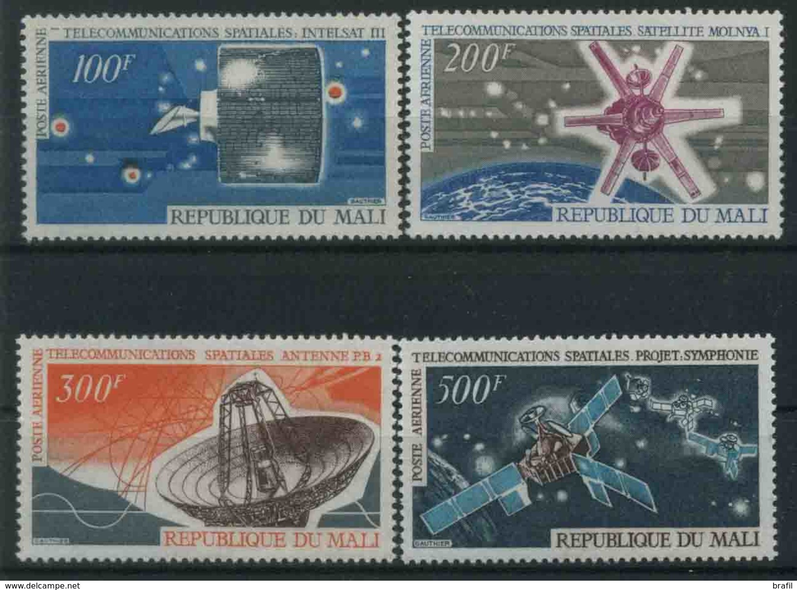 1971 Mali, Telecomunicazioni Spaziali Posta Aerea , Serie Completa Nuova (**) - Mali (1959-...)