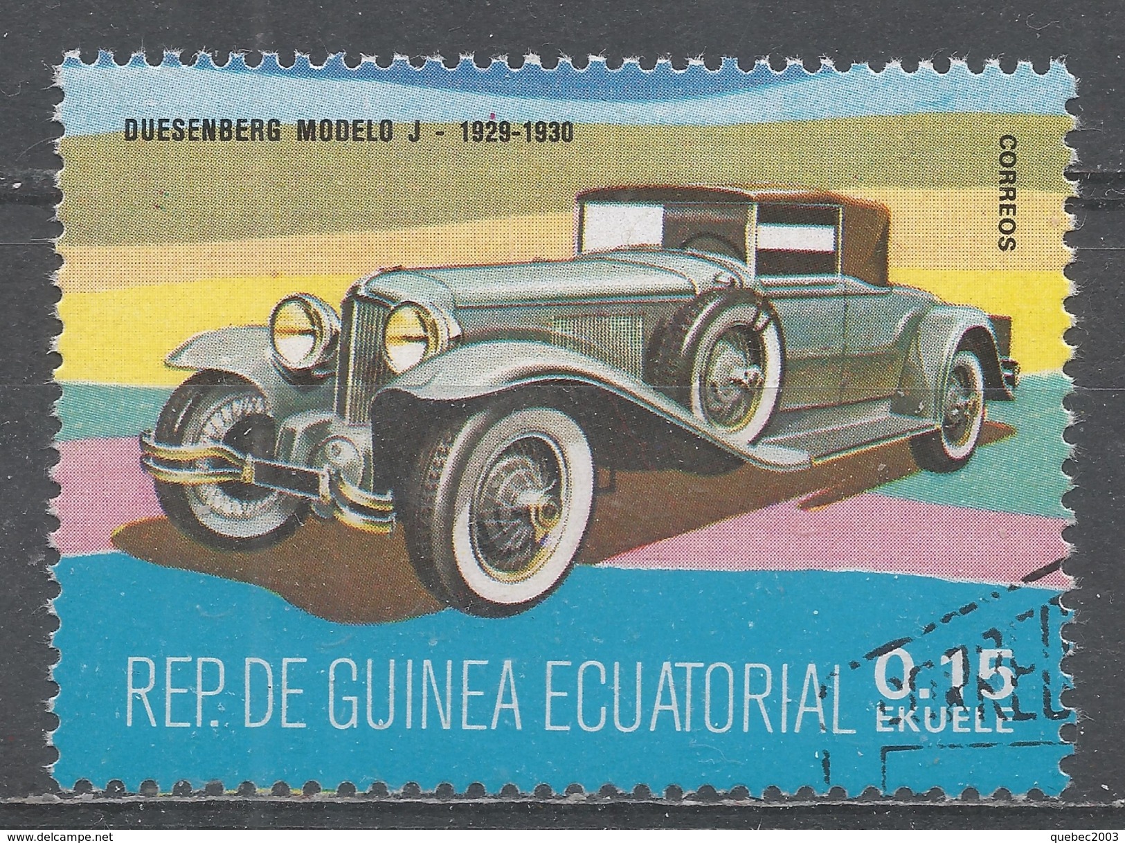 Equatorial Guinea 1974. #Aut03 (U) Automobile, Duesenberg Model J, 1929-1930 - Equatorial Guinea