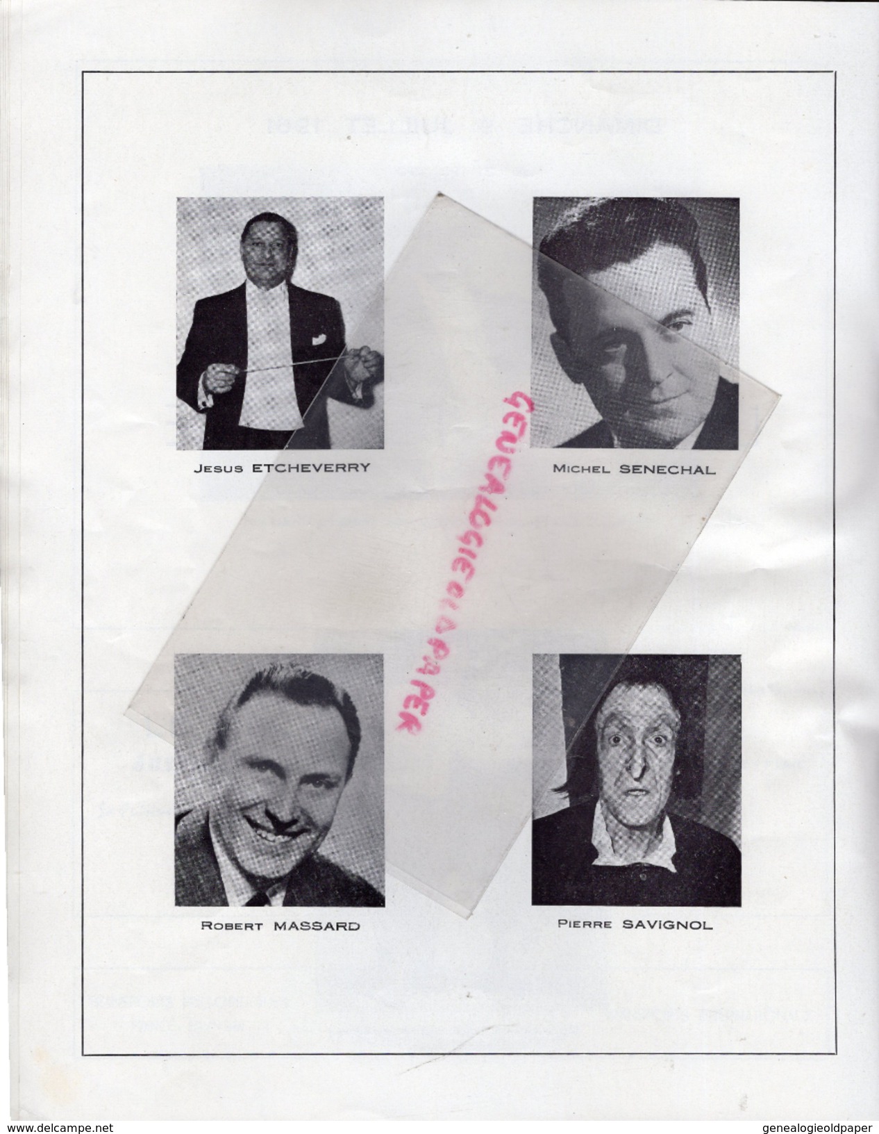 87 -BELLAC -PROGRAMME 8 E FESTIVAL 1961- PAUL KUENTZ-ANDROMAQUE-KNOCK-BARBIER SEVILLE-ANDRE CLUZEAU-LIMOGES ETCHEVERRY-