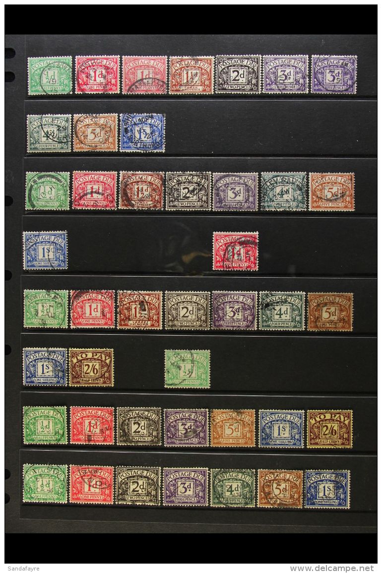 POSTAGE DUES 1914-1970 COMPREHENSIVE USED COLLECTION On Stock Pages, All Different, Almost Complete For The... - Andere & Zonder Classificatie