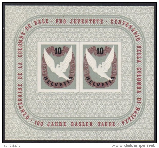 1945 Basle Dove Commem Min Sheet, Mi Bl 12, Superb NHM. For More Images, Please Visit... - Andere & Zonder Classificatie