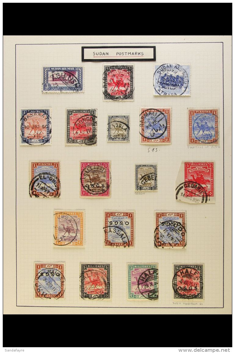 1890's-1950's POSTMARKS COLLECTION. An Interesting Collection Of Fine/very Fine Used Stamps Selected For Nice... - Sudan (...-1951)