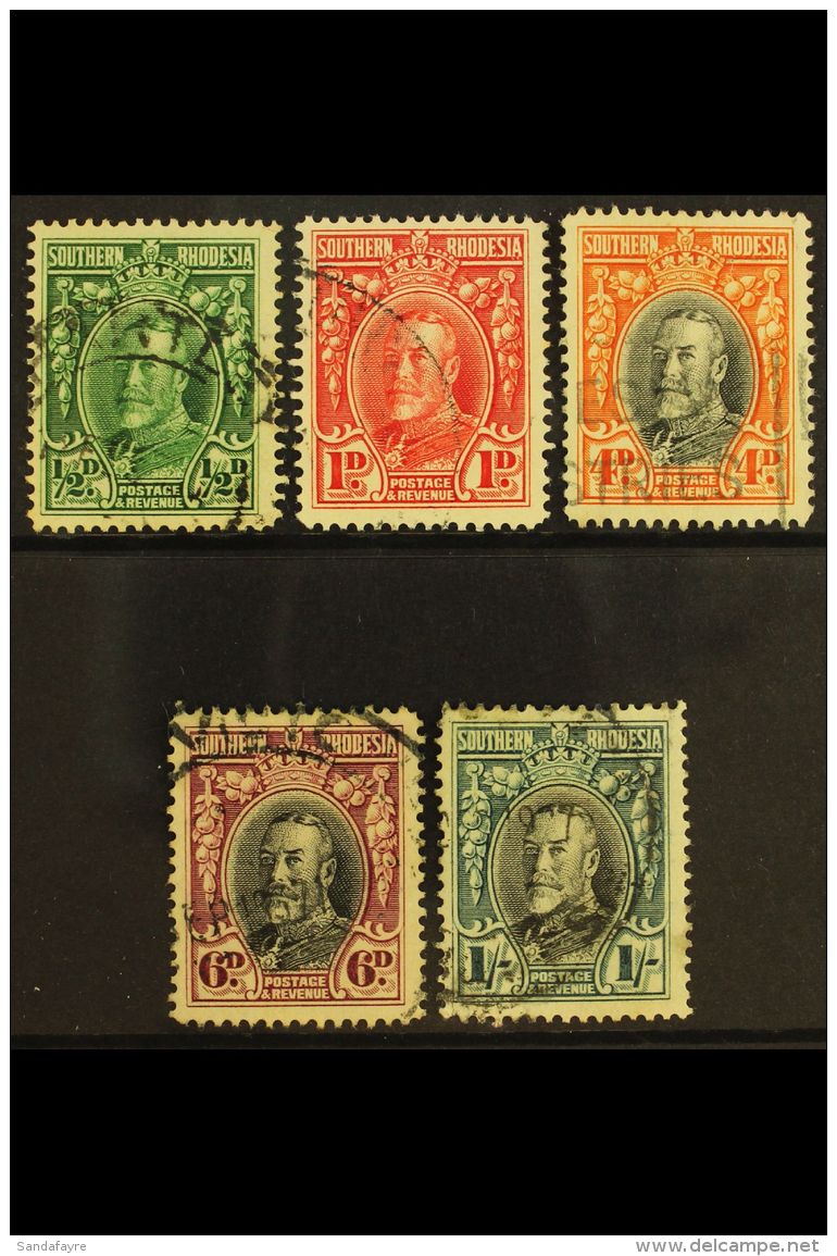 1931-7 &frac12;d, 1d, 4d, 6d &amp; 1s Perf.14, KGV Field Marshal Definitives (all The P.14 Issues From This Set),... - Zuid-Rhodesië (...-1964)