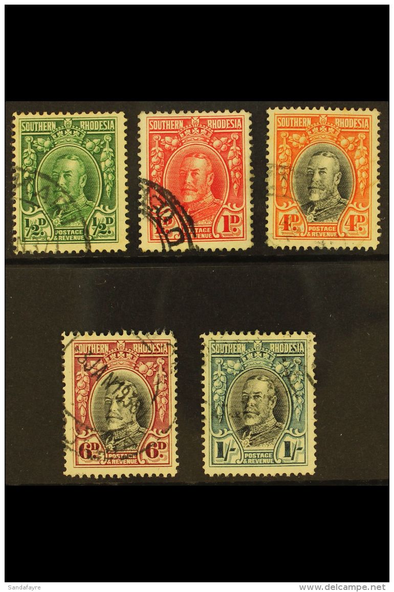 1931-7 &frac12;d, 1d, 4d, 6d &amp; 1s Perf.14, KGV Field Marshal Definitives (all The P.14 Issues From This Set),... - Südrhodesien (...-1964)