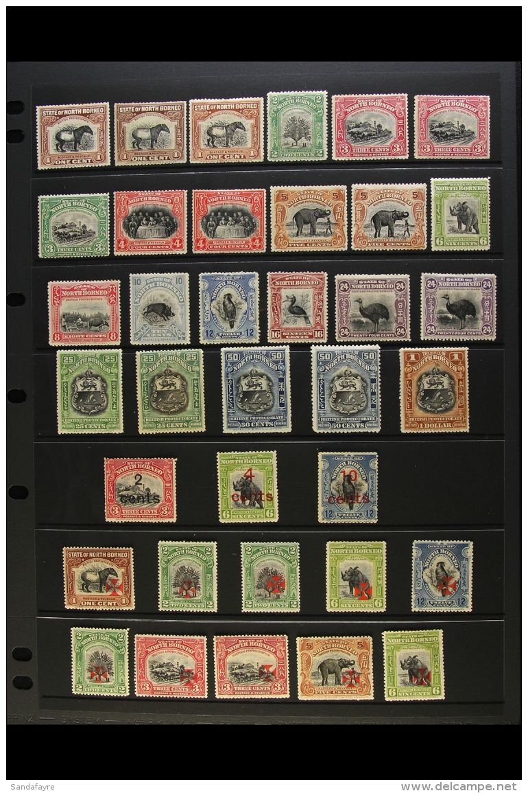 1909-1941 FINE MINT COLLECTION. An ALL DIFFERENT Collection With Many Shade &amp; Perforation Variants, Neatly... - Nordborneo (...-1963)