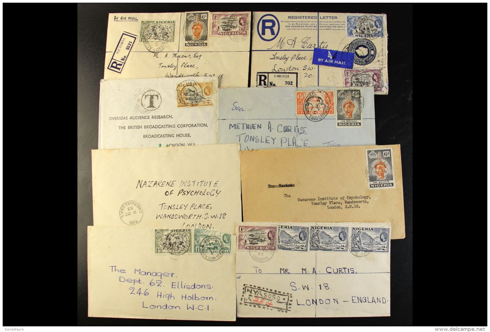 1953-59 VAST COVERS COLLECTION A Huge Original Lifetimes Collection Of QE2 Franked Largely Commercial Covers Incl.... - Nigeria (...-1960)