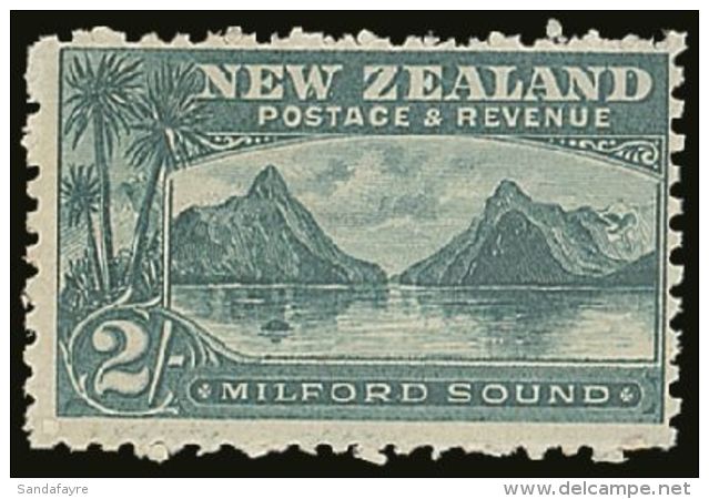 1903 2s Blue Green Milford Sound, On Laid Paper SG 269a, Very Fine Mint.  For More Images, Please Visit... - Andere & Zonder Classificatie