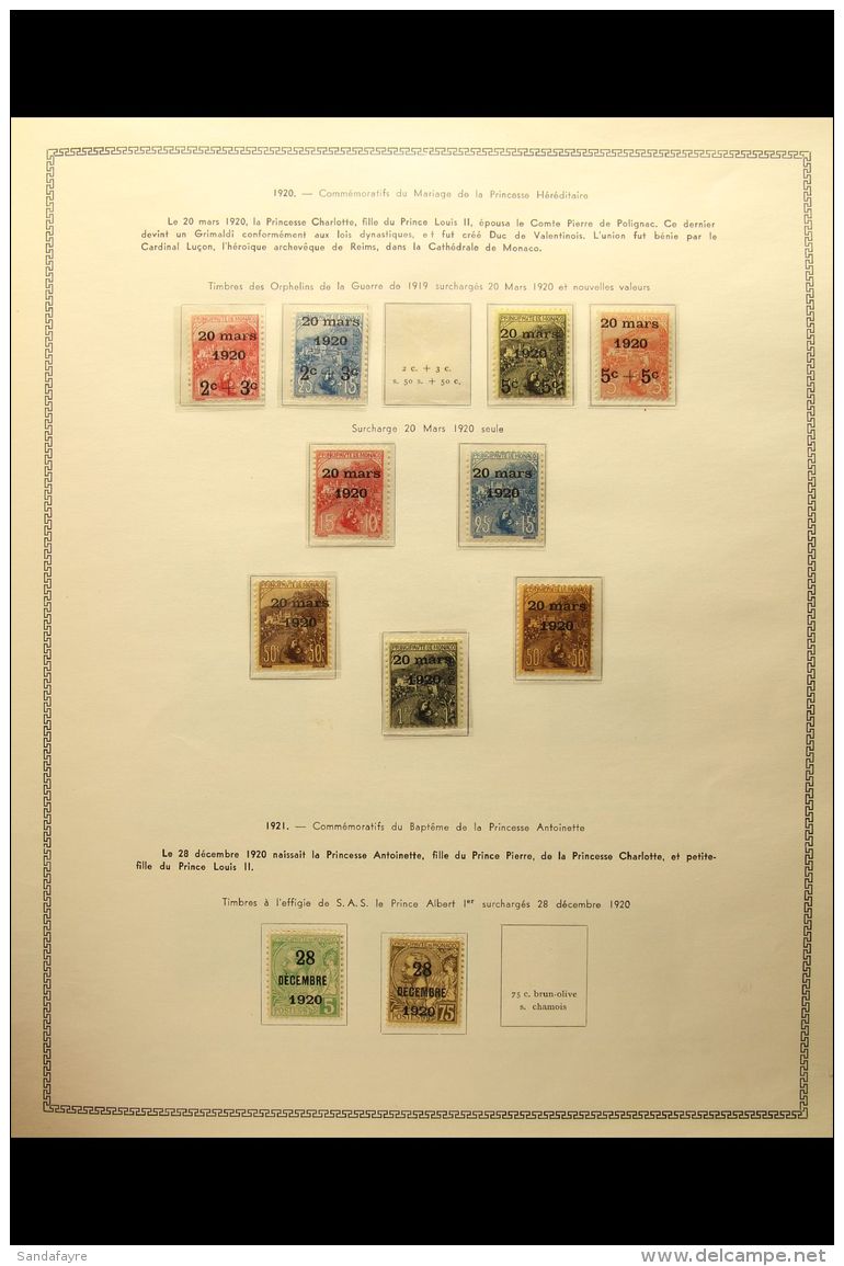 1905-1965 FINE MINT Collection In A Printed Album, Strongly Represented With Much Of Interest Throughout. Note... - Andere & Zonder Classificatie