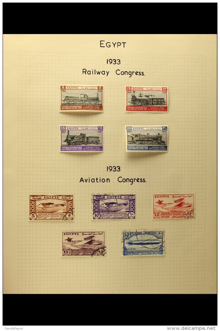 1914-1955 COLLECTION IN AN ALBUM Mint And Used, Generally Fine/very Fine Condition. Note 1923-24 King Fuad Set... - Andere & Zonder Classificatie