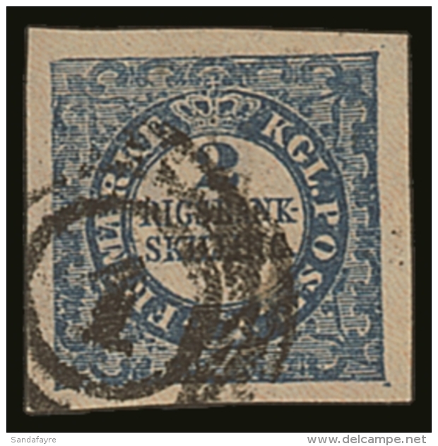 1852 2 R.B.S. Blue Thiele Printing, SG 3 (Facit 1 IIPr), SUPERB Top Quality Used Example With 4 Huge Neat Margins... - Andere & Zonder Classificatie