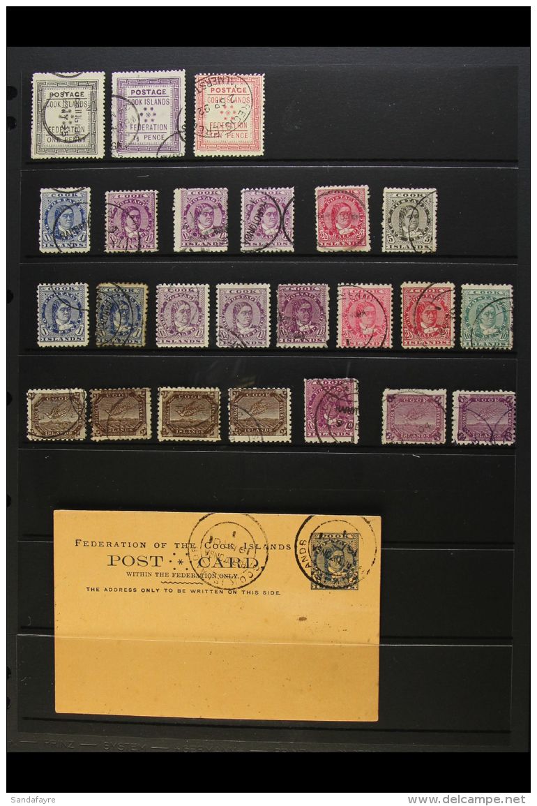 1892-1966 INTERESTING USED COLLECTION. A Delightful Used Collection With "on Piece" Items &amp; Postmark Interest... - Cookinseln