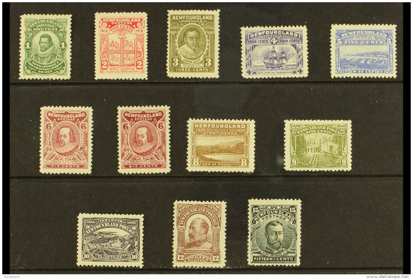 1910 Tercentenary Of Colonization Complete Set Perf 12, SG 95/105, Including Both Types 6c, Fine Fresh Mint. (12... - Andere & Zonder Classificatie
