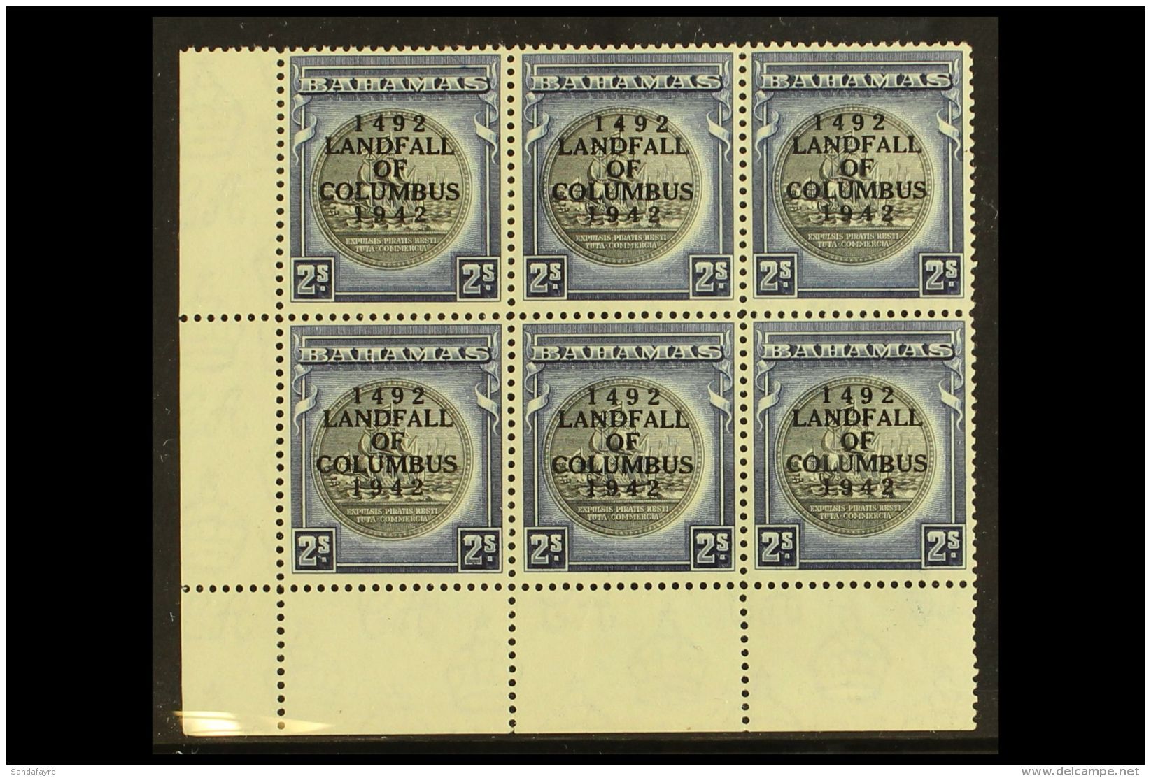 1942 2s Slate Purple &amp; Indigo, SG 172, NHM Lower Left Corner Block Of 6. Lovely For More Images, Please Visit... - Other & Unclassified