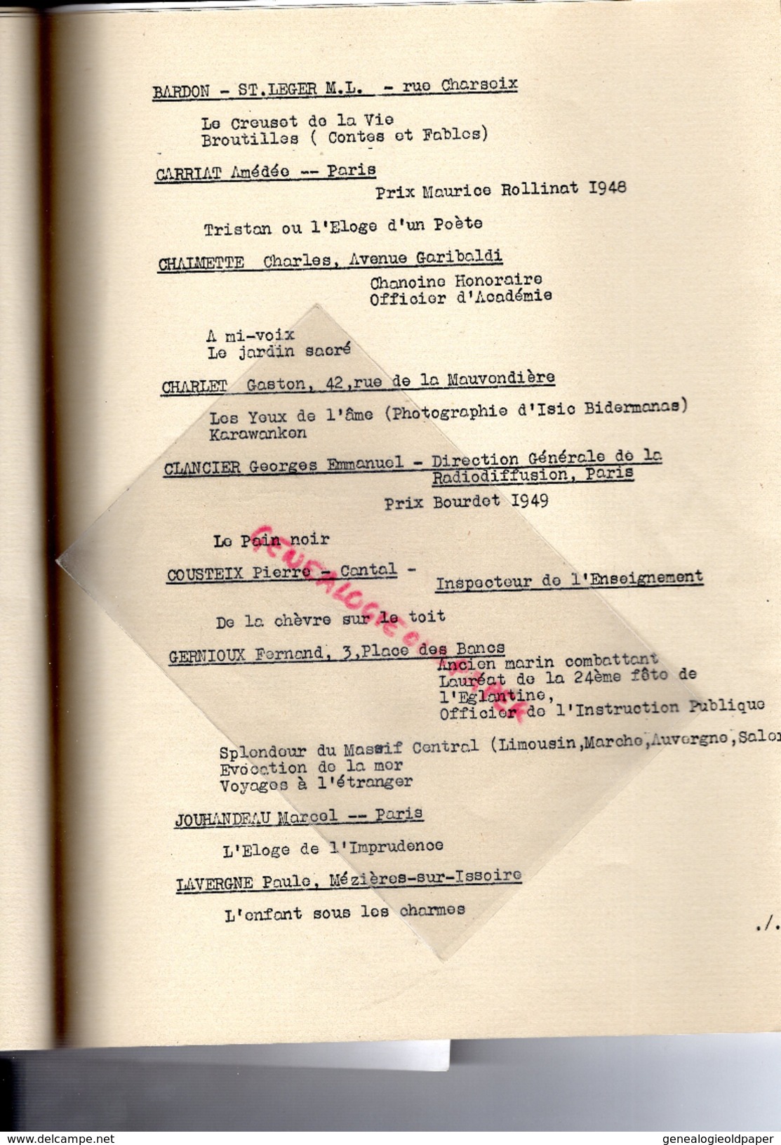 87 - LIMOGES- EXPOSITION ARTS SCIENCES LETTRES LIMOUSIN-HOTEL VILLE-1956-BETOULLE-THARAUD-MARTINAUD-LEOBARDY-MARGERIT