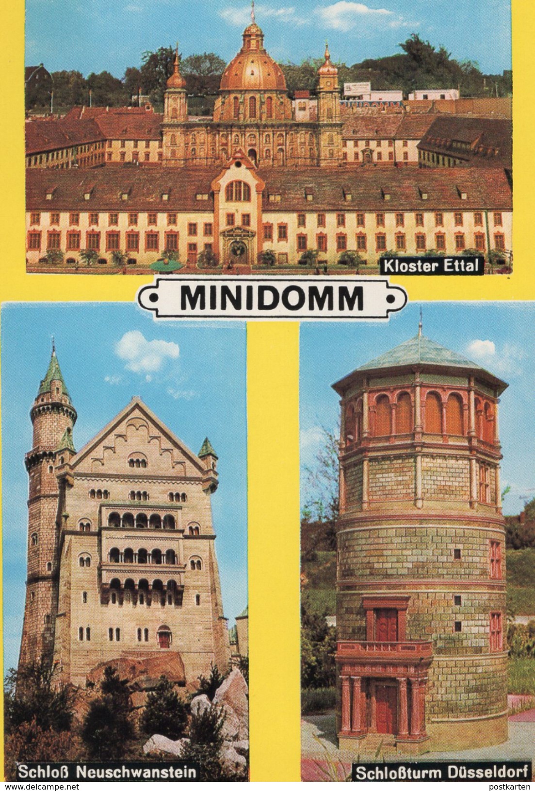 ÄLTERE POSTKARTE MINIDOMM RATINGEN-BREITSCHEID MINIATUR KLOSTER ETTAL NEUSCHWANSTEIN FREIZEITPARK Ansichtskarte Postcard - Ratingen