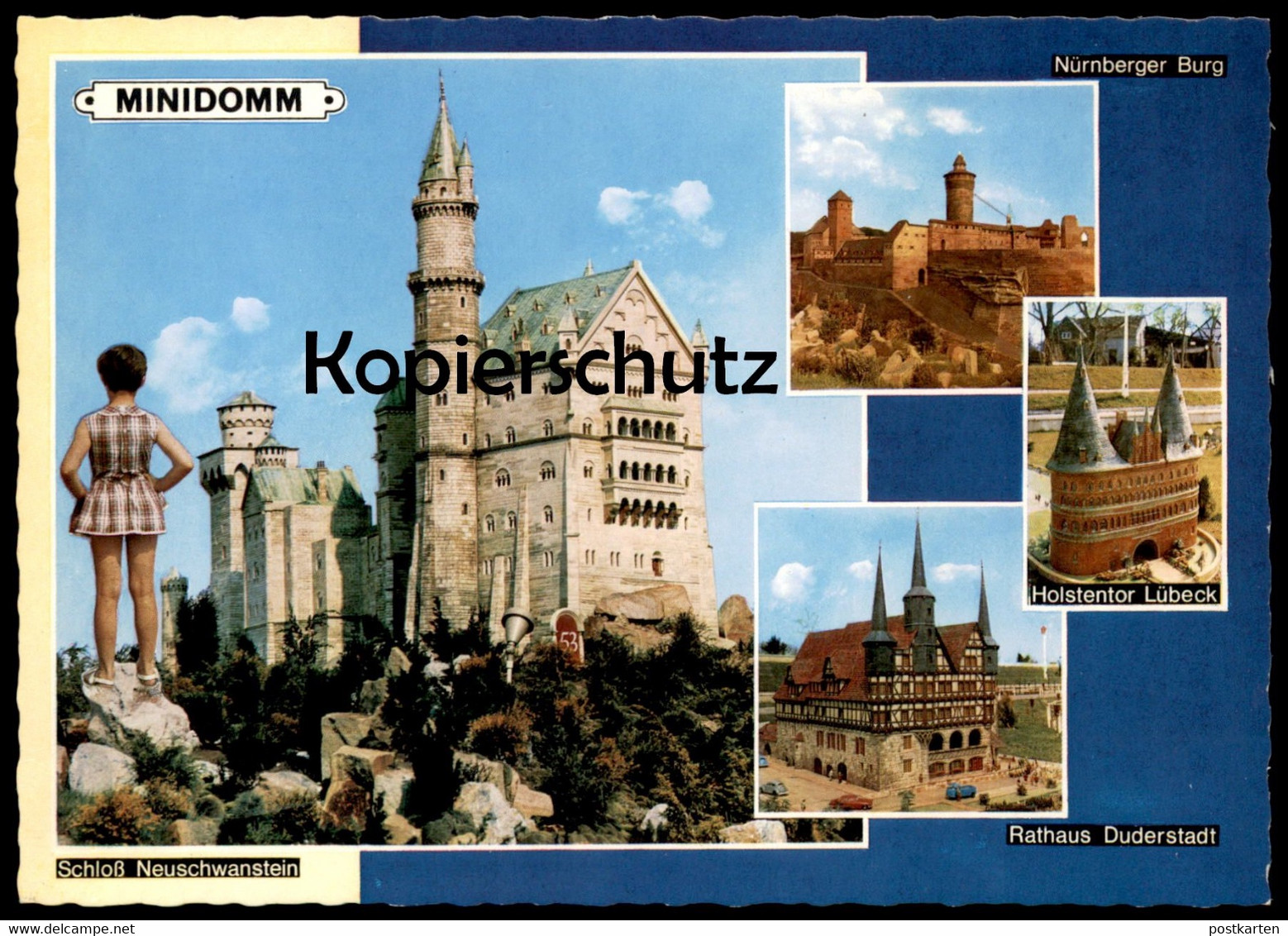 ÄLTERE POSTKARTE MINIDOMM RATINGEN-BREITSCHEID MINIATUR NÜRNBERG DUDERSTADT LÜBECK Freizeitpark Park Vergnügungspark - Ratingen