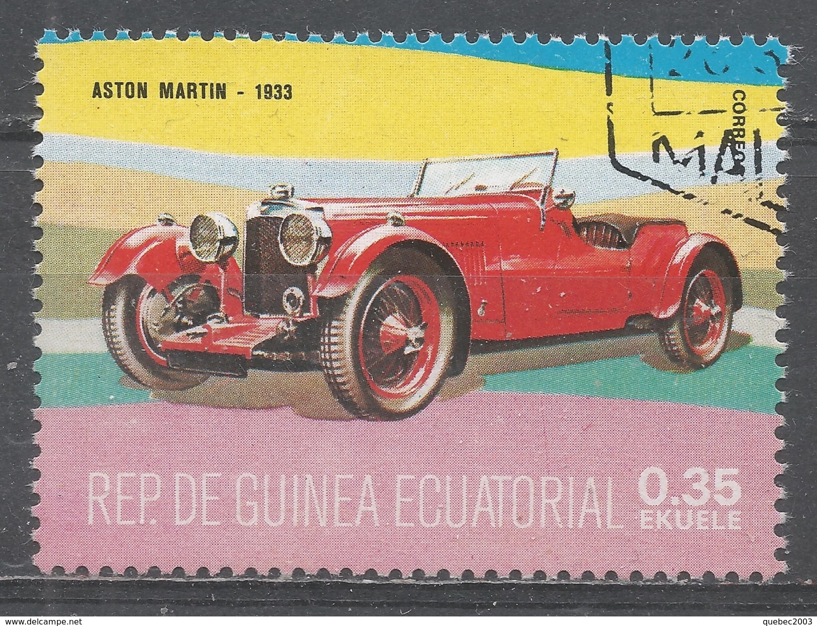 Equatorial Guinea 1974. #Aut06 (U) Automobile, Aston Martin, 1933 - Guinée Equatoriale