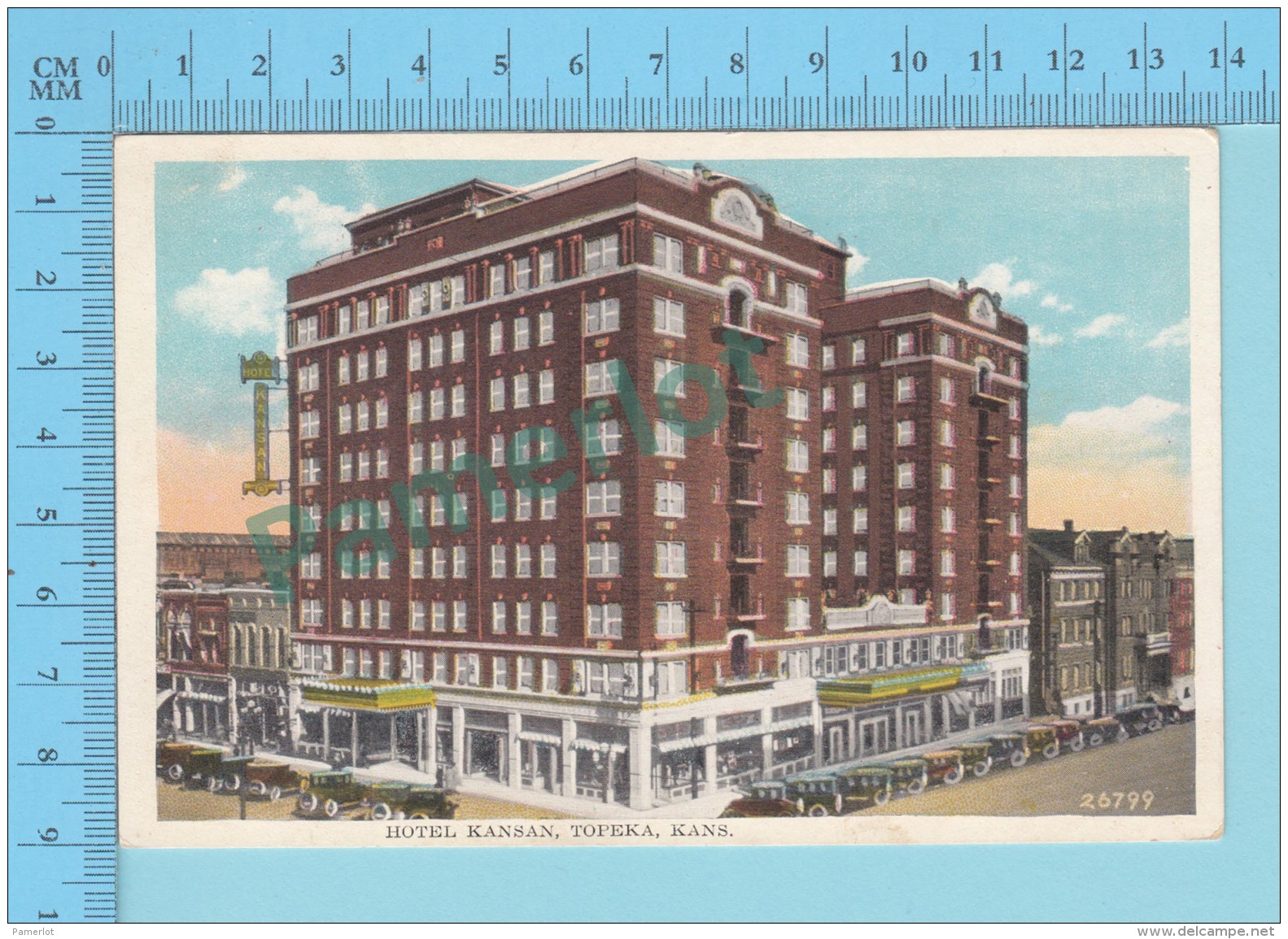 Topeka Kans. - Old Cars At  Hotel Kansan -   Postcard Post Card -2 Scans - Topeka