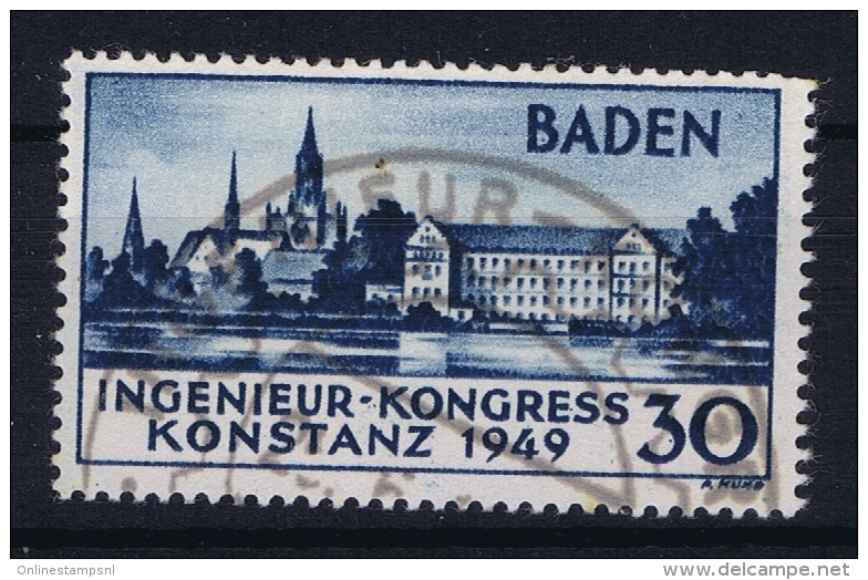 French Occ. Zone Baden Mi  46 Used Obl  1949 - Sonstige & Ohne Zuordnung