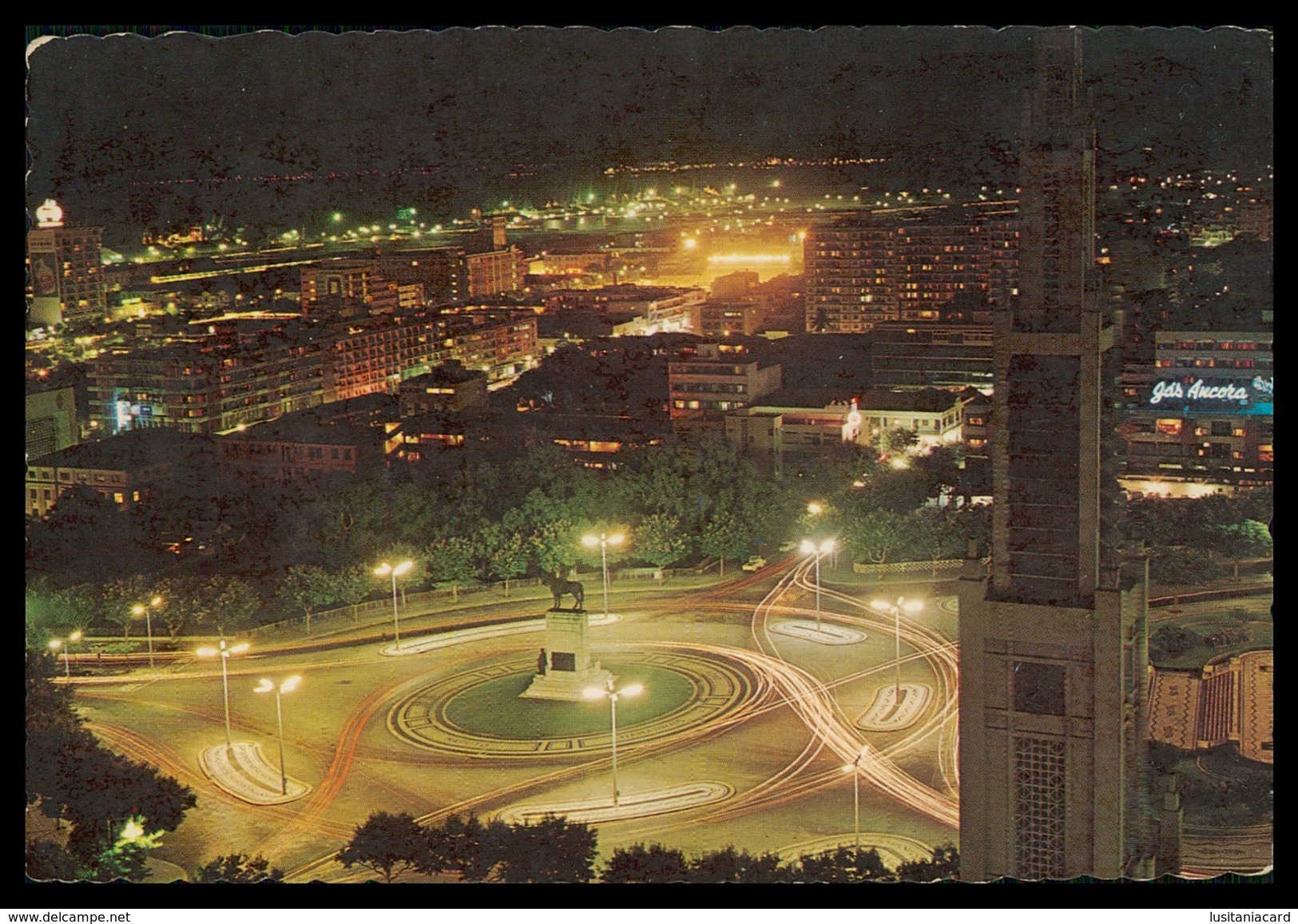 LOURENÇO MARQUES - Vista Noturna Da Linda Praça Mouzinho De Albuquerque  ( Ed.Focarte Nº 9) Carte Postale - Mozambique