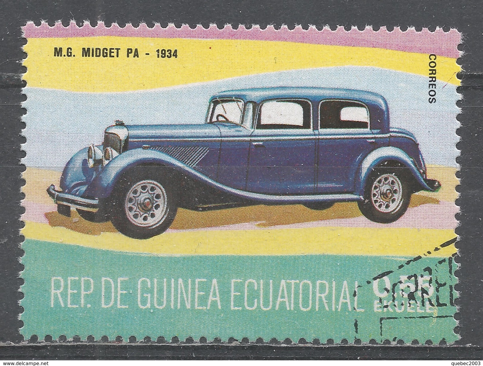 Equatorial Guinea 1974. #Aut09 (U) Automobile, M.G. Midget PA, 1934 - Guinée Equatoriale