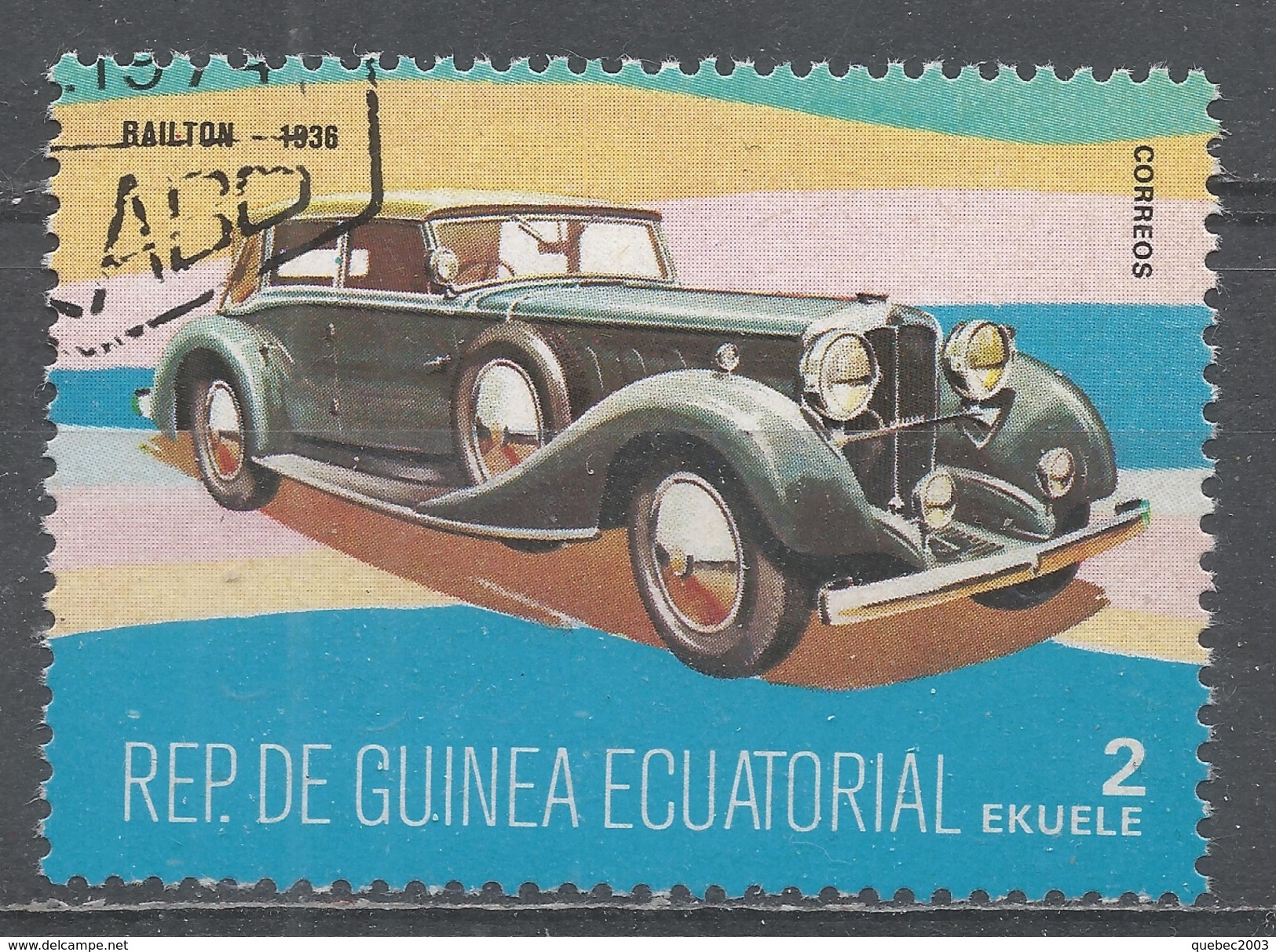 Equatorial Guinea 1974. #Aut11 (U) Automobile, Railton, 1936 - Guinée Equatoriale