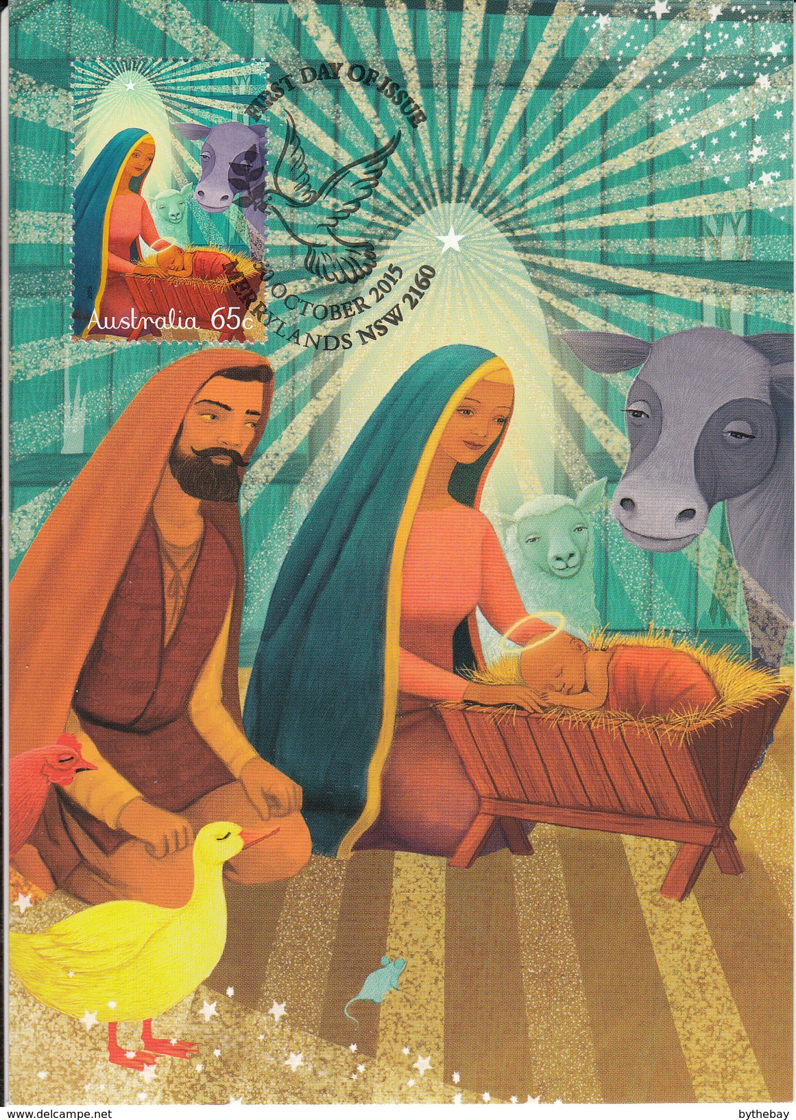 Australia 2015 Maxicard 65c Nativity Illustration - Christmas - Cartes-Maximum (CM)